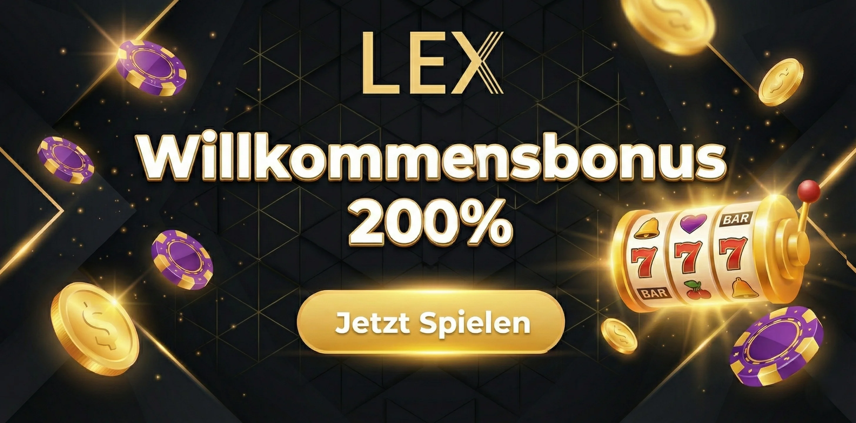 Lex Casino 200% Bonus Banner